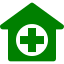 Icon representing medical and dental clinic interior permit drawings