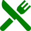 Icon representing restaurant and food establishment permit drawings